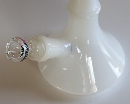 10" White Glass Bong-GRAV Glass Water Pipe-Downstem & Male Herb Slide - Image 5