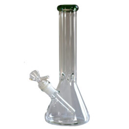 10″ Clear Glass Bong-Slider & Herb Bowl-Top quality Table top water beaker-bong-glass pipe